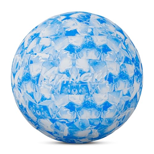 Kuangmi Ice Cubes Soft Volleyball, Official Size 5, Indoor & Outdoor Recreational Ball, Sports Training Beach Game Ball