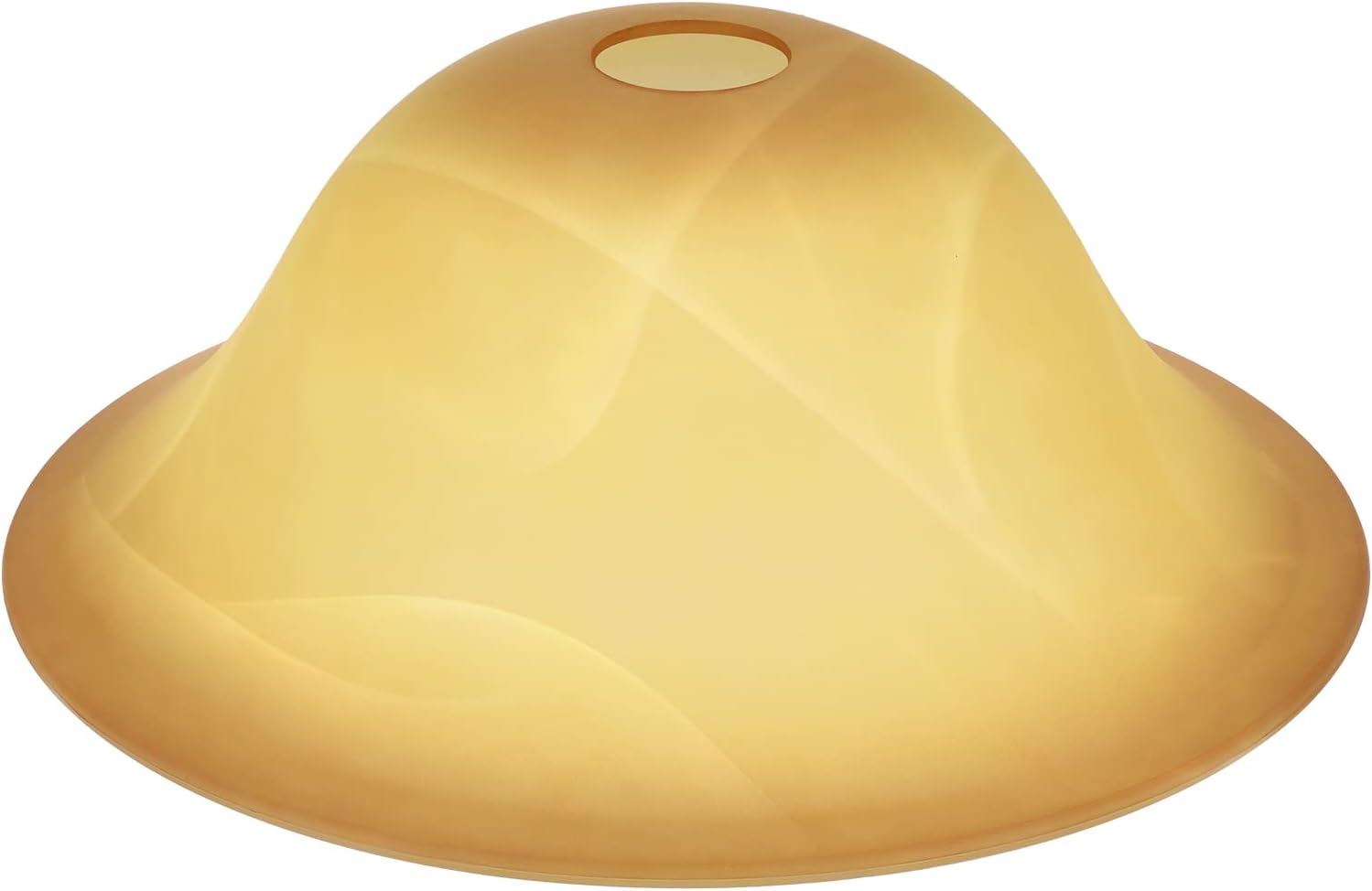 Retisee Amber Glass Lampshade Glass Lamp Shade Replacement Light Bulb Cover Chandelier Vanity Fitting Opening 1.65 Inch for Base E26 Socket