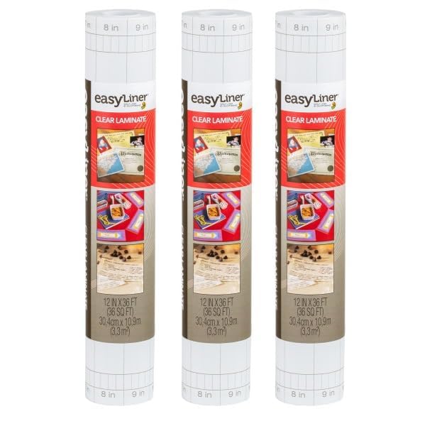 EasyLiner Clear Adhesive Shelf Liner for Cabinets, Cupboards & Protective Covering - Peel and Stick Shelf Liner Easy to Cut & Fit - Self- Adhesive & Removable - 12" x 36 Feet - 3 Rolls - Image 2