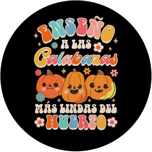 Miniatura 3 de Halloween Vibes Spanish Teacher Enseno A Las Calabazas PopSockets Standard PopGrip