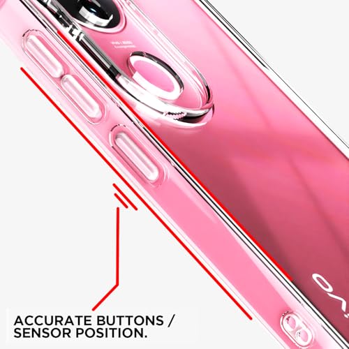 Image of Amazon Basics Back Cover for Vivo T4R 5G / iQoo Z10R 5G / Vivo V50 5G / V50e 5G PC + TPU Clear Transparent Raised Edges Shockproof Protective Phone Bumper Case(Transparent)