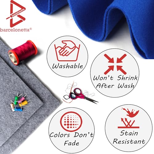 Image of Barcelonetta | Felt Fabric | 36 inchX 36 inchSquare | 1.6mm Thick | Acrylic & Soft | Felt by The Yard | Felt for DIY Crafts, Projects, Sewing (Turquoise, 36 inchX 36 inch)