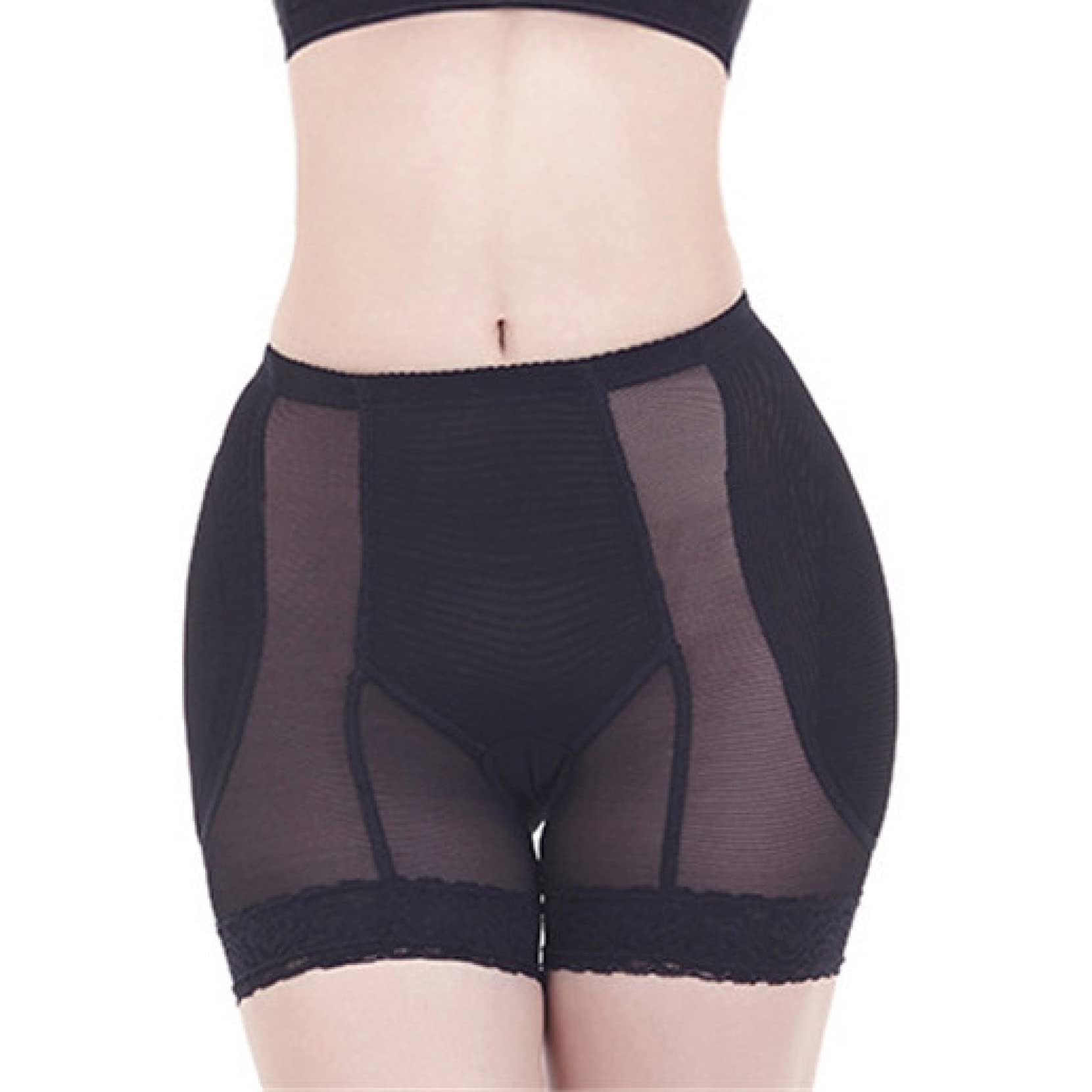 XANAYXWJ Majtki Butt Lifter dla kobiet Wyściełana bielizna modelująca Wkładki z gąbką Fałszywe spodnie Butt Spodenki wyszczuplają biodra