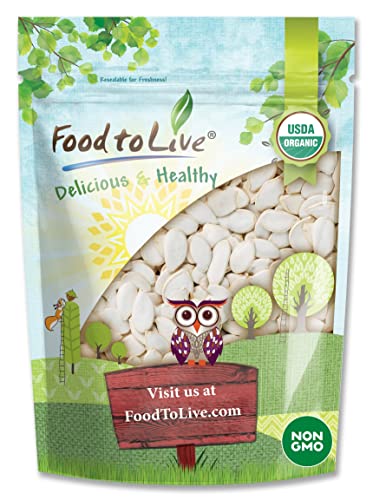 Food to Live Organic Raw Pumpkin Seeds in Shell, 1 Pound – Non-GMO, Dried, Unsalted, Unroasted,...