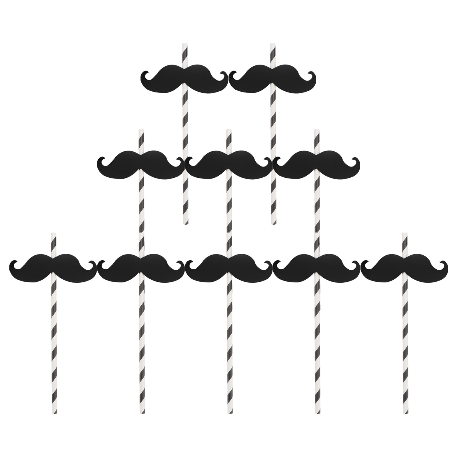 Totority Paper Straws 40 Pcs Reusable Plastic Moustache Drinking Straws for Kids and Adults Fun Party Supplies for Birthdays Valentine S Day Classroom