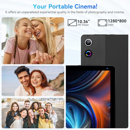 Image of ZOFYWNAS Tablet, Android 15 Tablet 10 Inch with 8-Core Processor, 20GB RAM 128GB ROM 2 TB Expandable, 5000mAh Battery, Dual Camera, Face Unlock, Slim Lightweight, Black