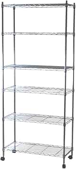 Amazon|スチールラック 6段 幅76 奥行き35 高さ180cm キャスター付き Amazon|スチールラック 6段 幅76 奥行き35 高さ180cm キャスター付き