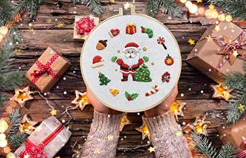 Louise Maelys Christmas Embroidery Kit For Beginners Santa Claus Pattern Adult Craft Christmas Cross Stitch Kits For Decor Gifts #TOP5