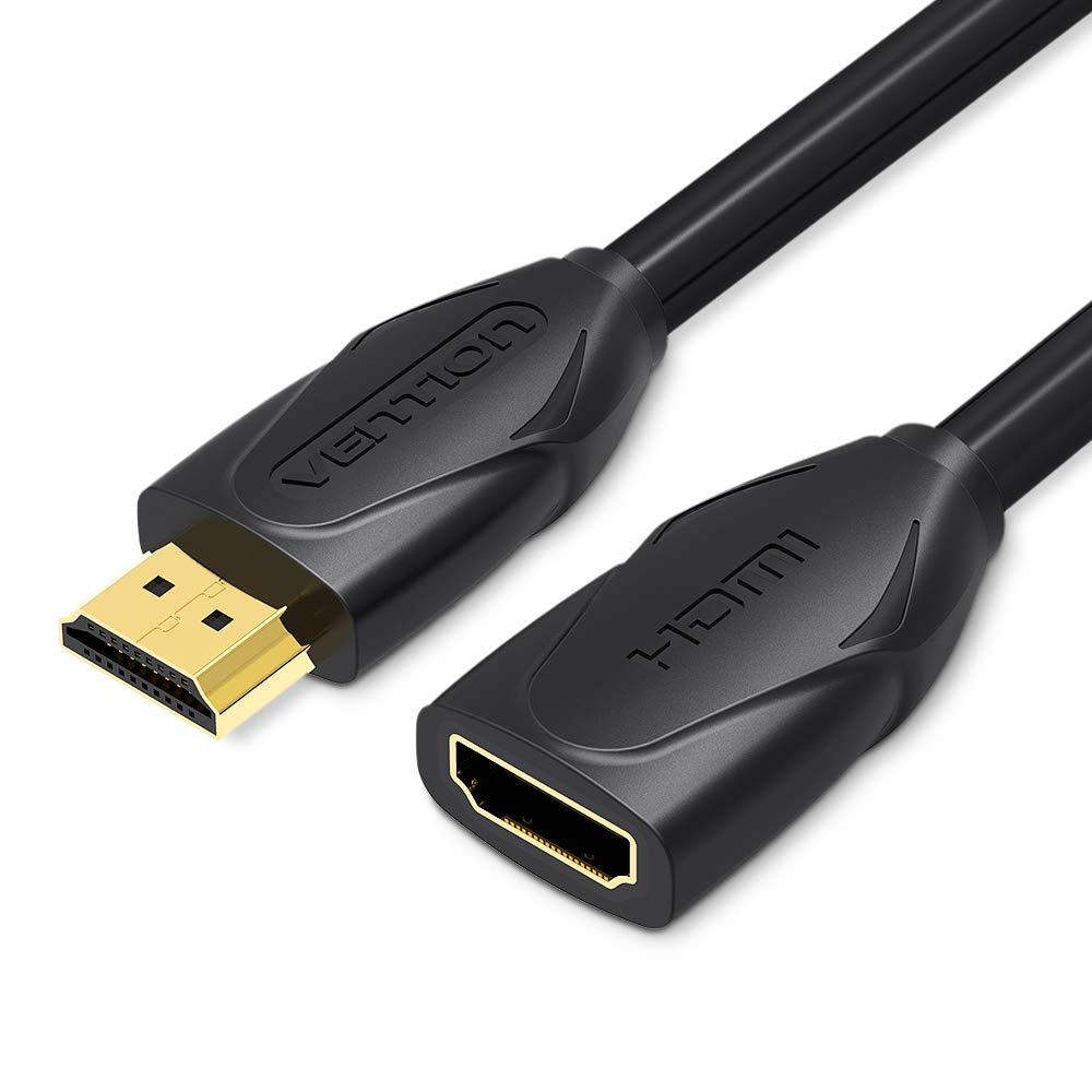 VENTION HDMI Extension Cable 6.6FT, 4K HDMI Extender Male to Female Cable Compatible with TV Roku Laptop Xbox Blu-Ray PS5/PS4 Switch