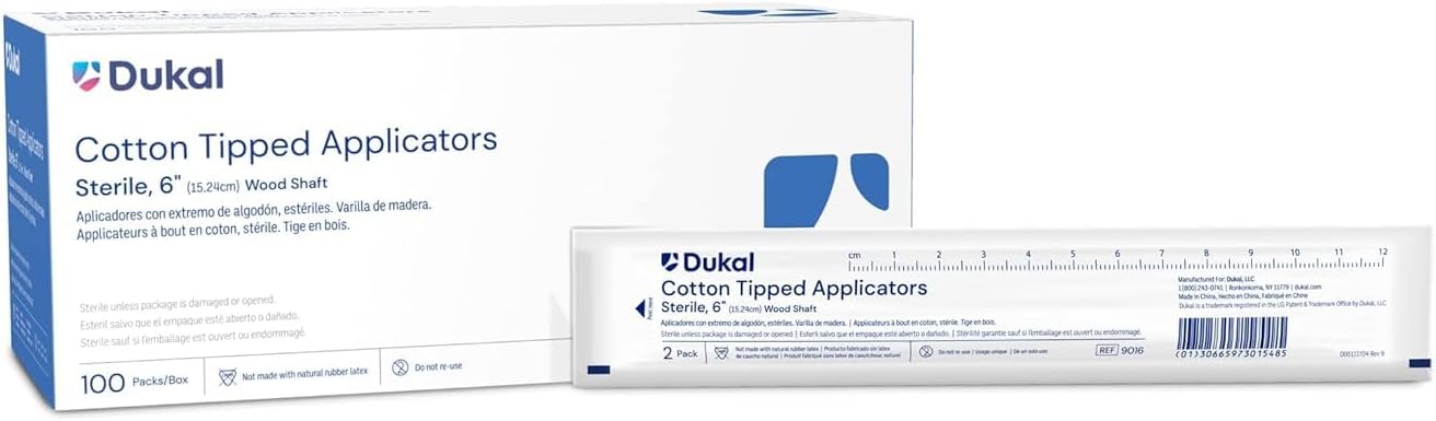 Cotton Tip Applicators 6", Sterile (Box of 100)