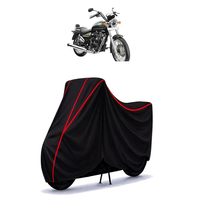 Image of Thunderbird 500 Water Resistant Bike Cover for All Motorcycles & Rain | Heavy Duty Taffeta Fabric | UV Protection, Dustproof, Scratchproof | All Weather Two Wheeler Body Cover with Elastic Bottom