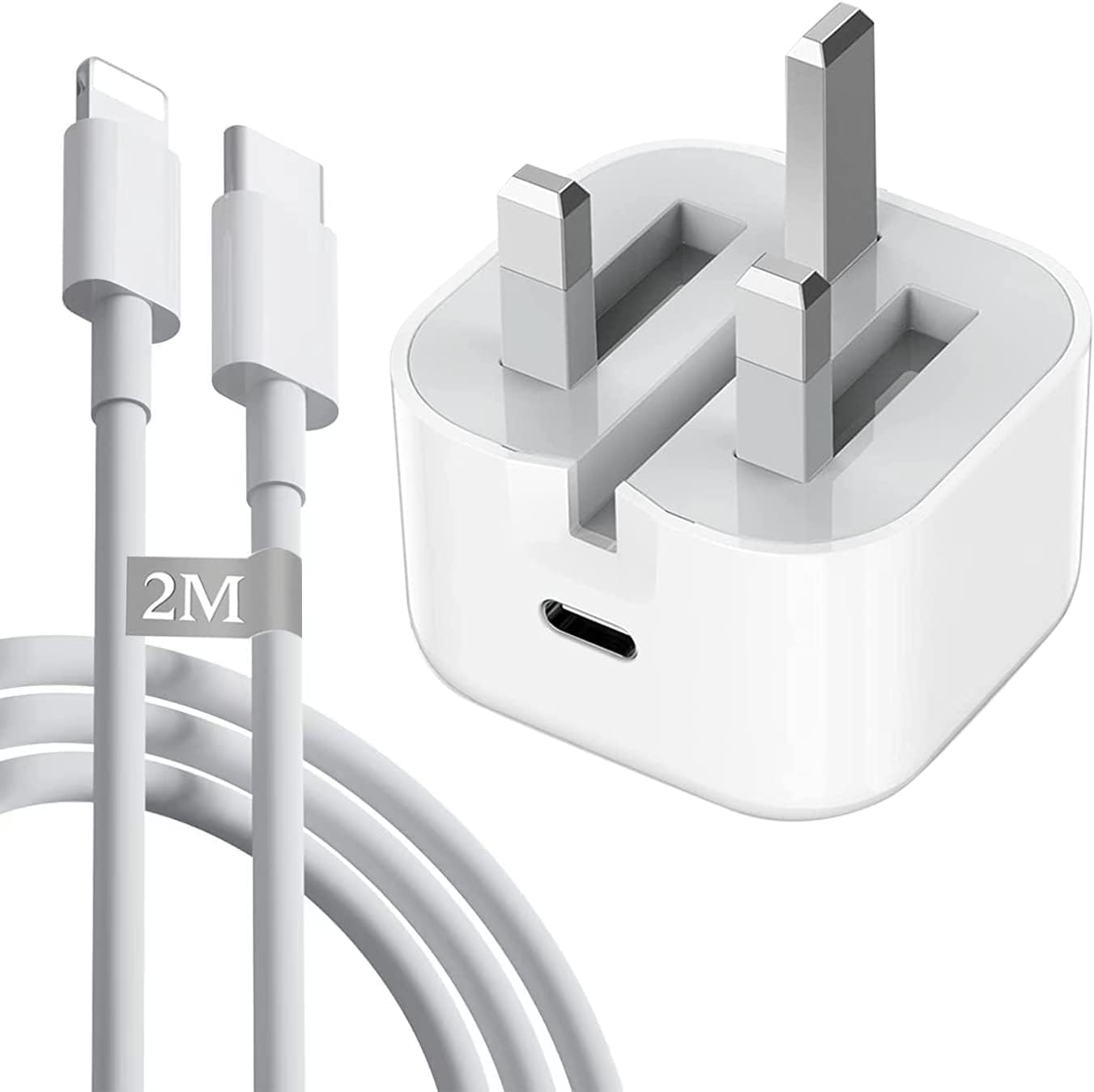 iPhone 20W USB C Fast Charger, iPhone Fast Charger Plug fast Charger Power and 2M iPhone USB C Charger Cable Compatible with i-Phone 14 13 12 Pro Max Mini X XR Xs/i-Pad, iPhone USB C Fast Charger