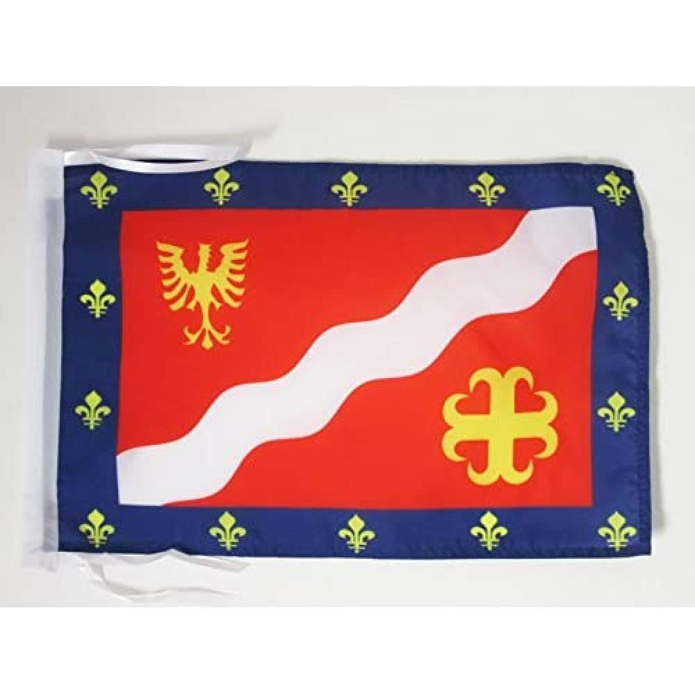 AZ FLAG - Val d'Oise Flag - 18'' x 12'' - 100% Polyester French department - France Small Banner with Two Cords - Fade Resistant - Vivid Colors - 18x12 in - 45x30 Cm โ image 1