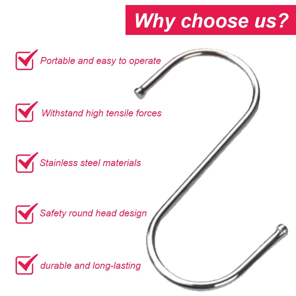 Ganci A S In Acciaio Inox - Set Da 10 Pezzi Per Cucina, Bagno E Ufficio - Foto 2