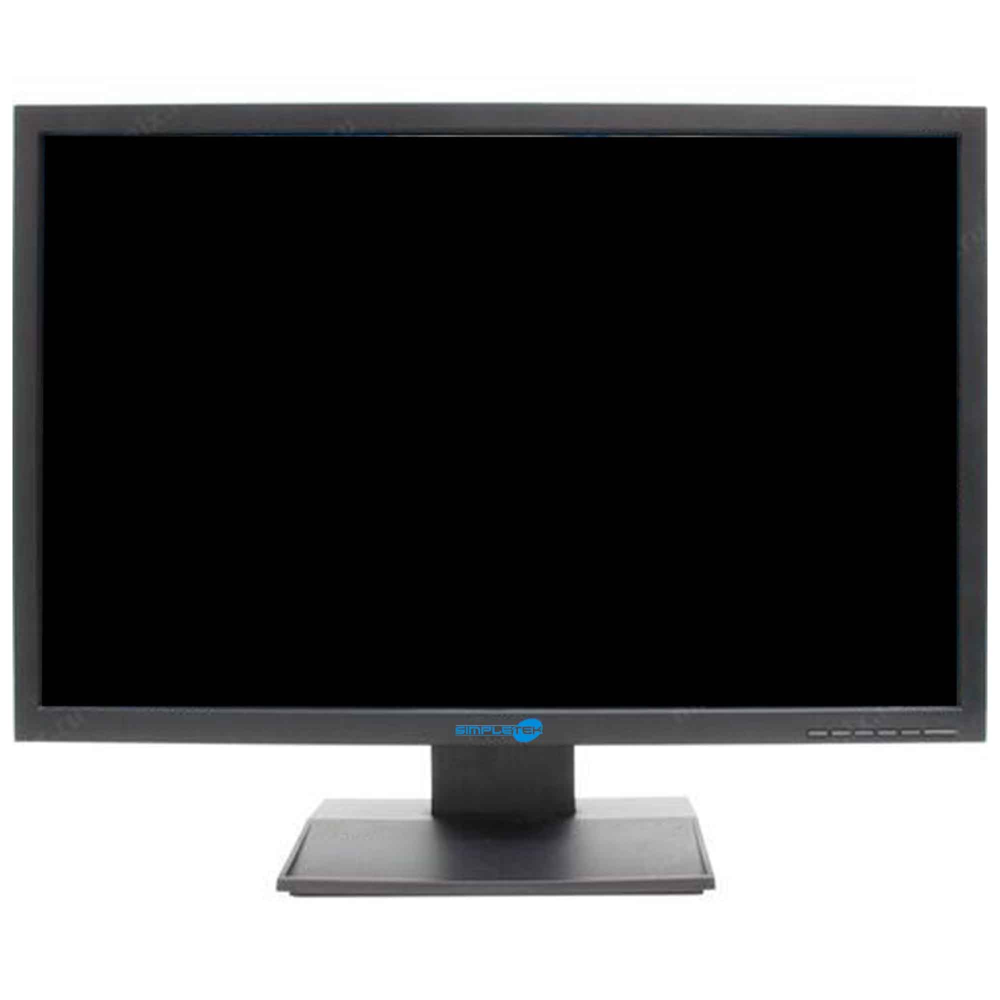 SIMPLETEK – Monitor 22" LCD TFT 16:10 Widescreen | montaggio a parete | Ideale per ufficio e casa | VGA DVI | Con base (Ricondizionato)