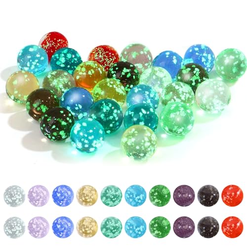 Glasmurmeln 20 Stück Bunt 16mm Leuchtmurmeln Kinder Im Dunkeln Leuchten...