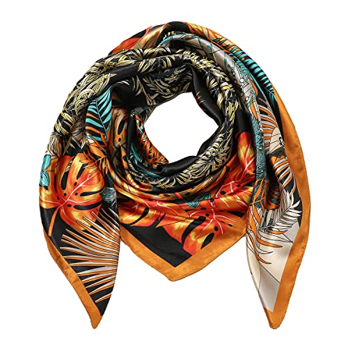 RIIQIICHY Head Scarf for Women Like Silk Satin Scarf for Hair Wrapping at Night Bandana Square Scarf for Sleeping 35 Inch3