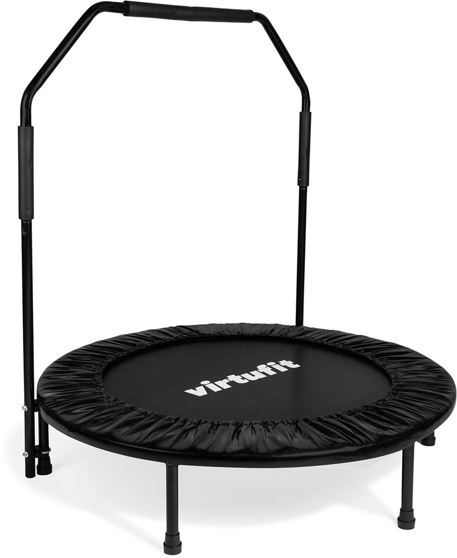 VirtuFit Składana trampolina fitness z uchwytem – czarna – 100 cm