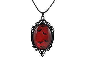 Vintage Rosario Vampire Blood Bat Pendant Choker