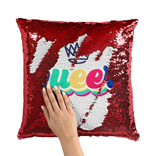 Coussin Sequin Paillettes Rouge Queer Pride : idée cadeau originale LGBTQ+ - 3