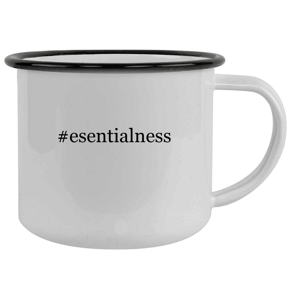 #esentialness - 12oz Hashtag Camping Mug Stainless Steel, Black