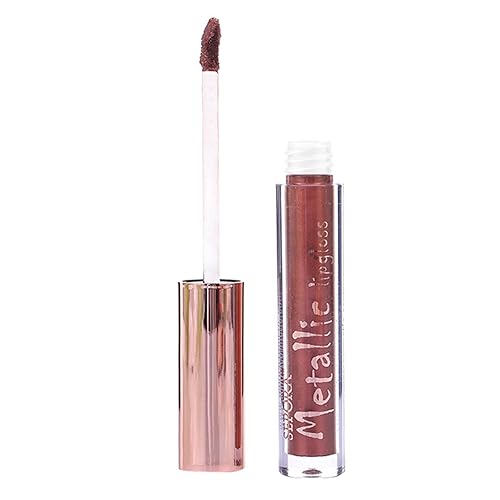 Miniatura 4 de kdhgoo Brillo labial metálico mate, impermeable, fuerte pigmentado, de larga duración, antiadherente, diamante, brillante, líquido, maquillaje para