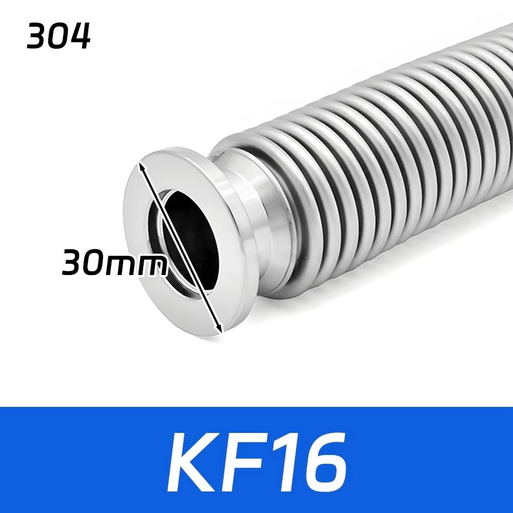Flexibler Vakuumbalg Aus SS304-Edelstahl, KF16-Schnittstelle, 0,15 MM Dick, Außendurchmesser 26 MM, Spannfutter Außendurchmesser 30 MM, HMeliumleck Erkannt(150mm)