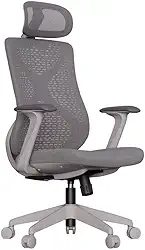 Cadeira de escritorio ergonomica aiven elements mesh com apoio lombar ajustavel, reclinio e mobilidade 360 - ideal para startups e home office