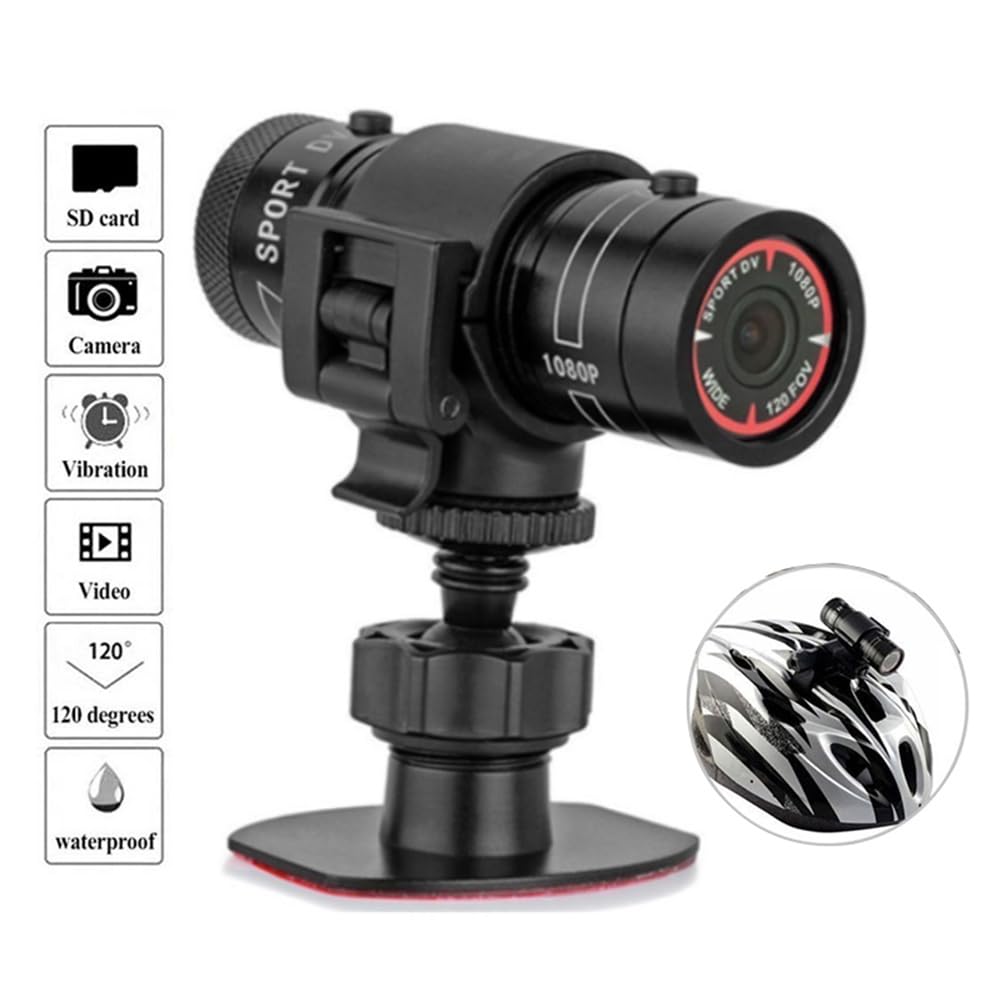 F9 Mini Sports Camera 1080P 200W Outdoor Equitazione da Moto Sport DV Videocamera Videocamera per Bicicletta Impermeabile