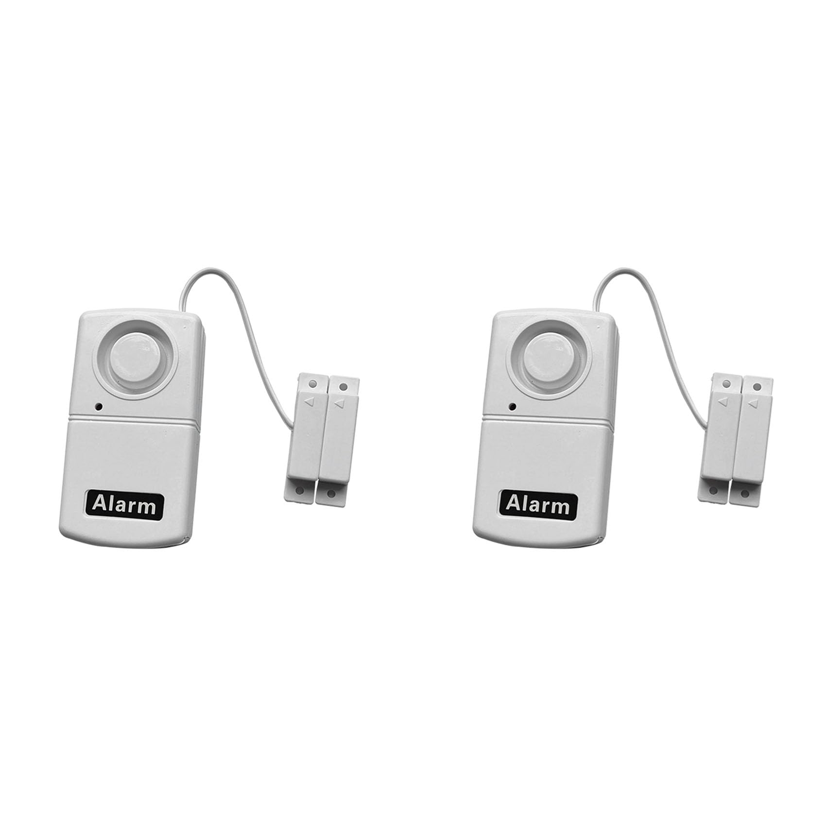 Jnchdghwa White 2X Burglar Alarm For Doors And Window 120Db High Decibel Salarm Sensor Battery Powered Detector Door Magnetic System
