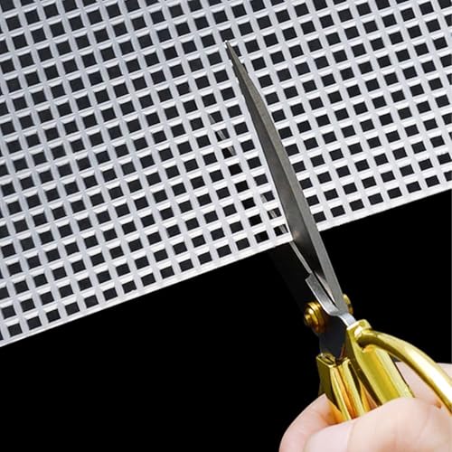 Allazone 30 Stück Mesh Canvas Sheets Weich Dauerhaft Kunststoff, 7 Count Transparent Mesh Canvas für Stickerei, Stricken und Häkelprojekte, 13.8 x 13.8 cm