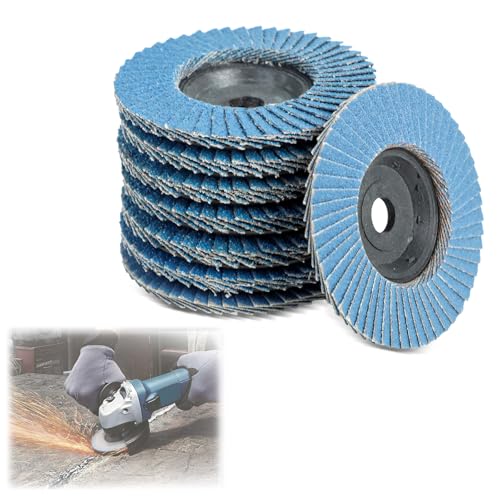 8 Piezas Discos Radial Pequeña 76 mm x 10 mm Grano 40/60/80/120 Juego de Mezcla Lijado Eficiente Discos de Lijado Discos Abrasivos Discos de Láminas Lijadoras Disco Dentado para Amoladora Angular