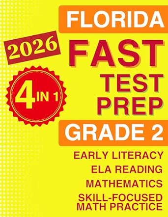 Florida FAST Grade 2 Test Prep: Complete 4-in-1 Workbook for Literacy ...