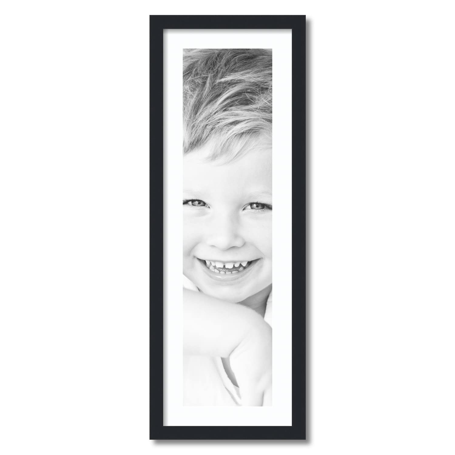 Amazon.com - ArtToFrames 8x32 inch Satin Black Picture Frame with