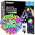 Quanquer Smart Permanent Christmas Lights Outdoor - 262FT 800 RGB LEDs Smart WiFi Color Changing Christmas Lights - App Controlled Christmas Tree Lights Work with Alexa & Google for Home Decor