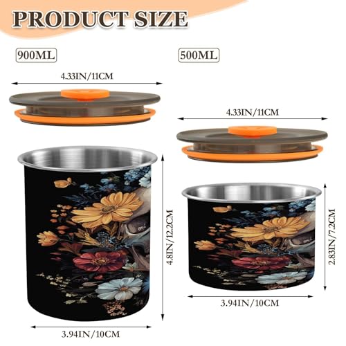 Contenedor de café de acero inoxidable con tapa hermética 17 oz miniatura 3