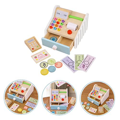Toyvian 1 Conjunto De Caixa Registradora Ferramenta De Banco Brinquedo Infantil Caixa Registradora B
