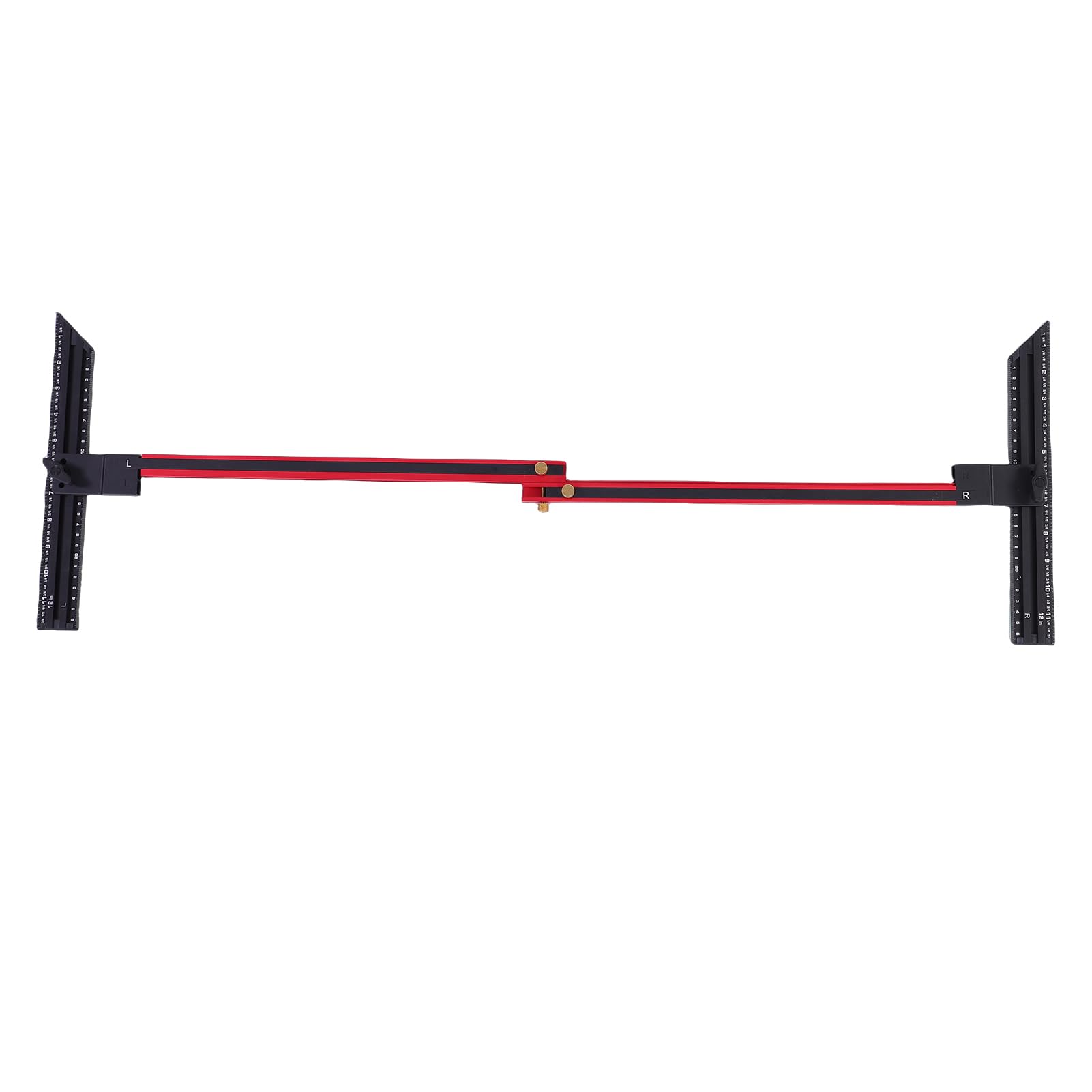 Jeffergarden Sagoma per Gradini Regolabile, Strumento di Misura Pieghevole in Lega di Alluminio con Blocco Guida, per Lavori di Carpenteria e Taglio Cartongesso 58-164 Cm