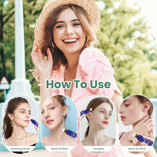 Essential Oils Roller Set Pack 4 x 0.33fl.oz, Natural Pre-diluted Essential Oils Roll On with Glass Rollerball, Gift for Women & Men - Image 5