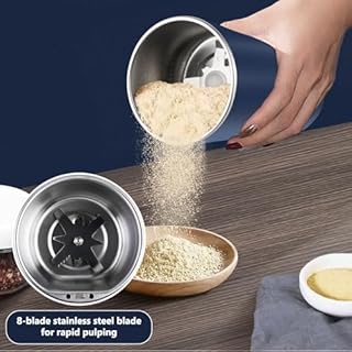 PORFOYO Macina Caffè Elettrico 300W, Macina Spezie Elettrico con Lama in Acciaio Inossidabile, Coffee Grinder, Macinino per Semi di Lino, Pepe, Sale, Noci, Cereali