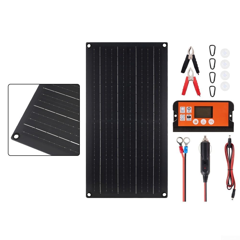 Pannello solare flessibile da 20 W monocristallino, pieghevole | Alta efficienza, design flessibile, facile da montare su superfici curve, ideale per tetto o tenda
