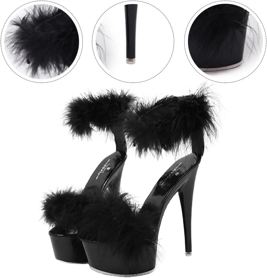 LIFKOME Women High Heel Sandals Summer Fashion Heeled Shoes Elegant Party Sandals for Women Girls 9.84X3.46X6.10In Slim Design Comfortable - Image 8