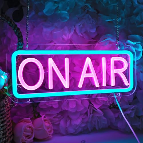 Image of SYLHOME On Air Led Neon Light Sign Home Bedroom Man Cave Game Room Bar Pub Studio Club Wall Sign Decor Birthday Christmas Party Decoration 11.81 inch X 4.72 inch USB