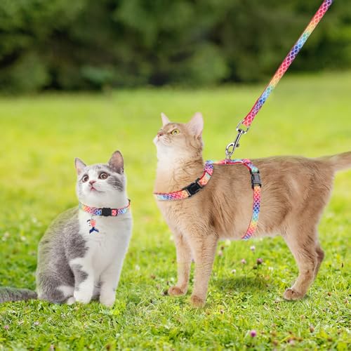 PAWCHIE Cat Harness with Leash and Collar Set - Escape Proof Adjustable Cat Harness Glow in The Dark for Kitty Outdoor Walking - Image 3