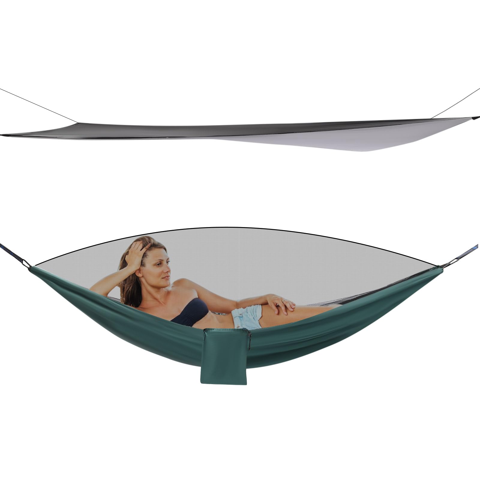 Amazon.com: Camping Hammock with Rain Fly Tarp and Net, Portable 