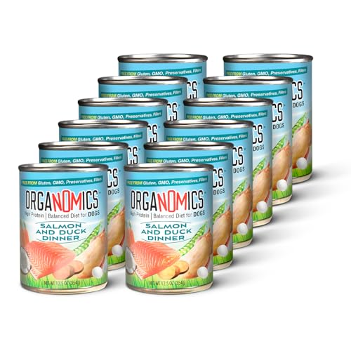OrgaNOMics Salmon & Duck Dinner for Dogs – 12 Count,