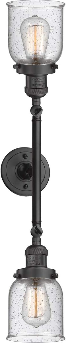 Innovations 208-OB-G54 Franklin Restoration Bath Vanity Light, Seedy Glass, Oil Rubbed Bronze