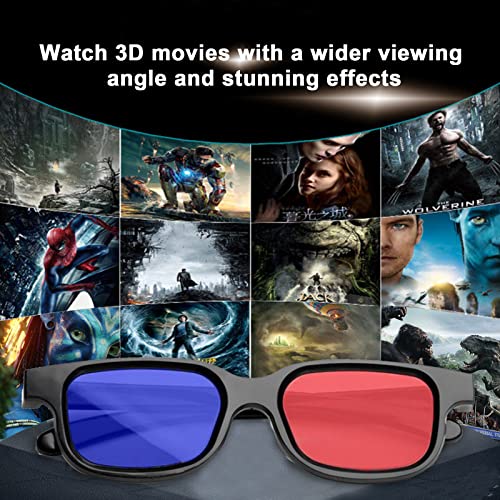 MingZhuInC Carta 3d occhiali, 4 pezzi Occhiali 3D