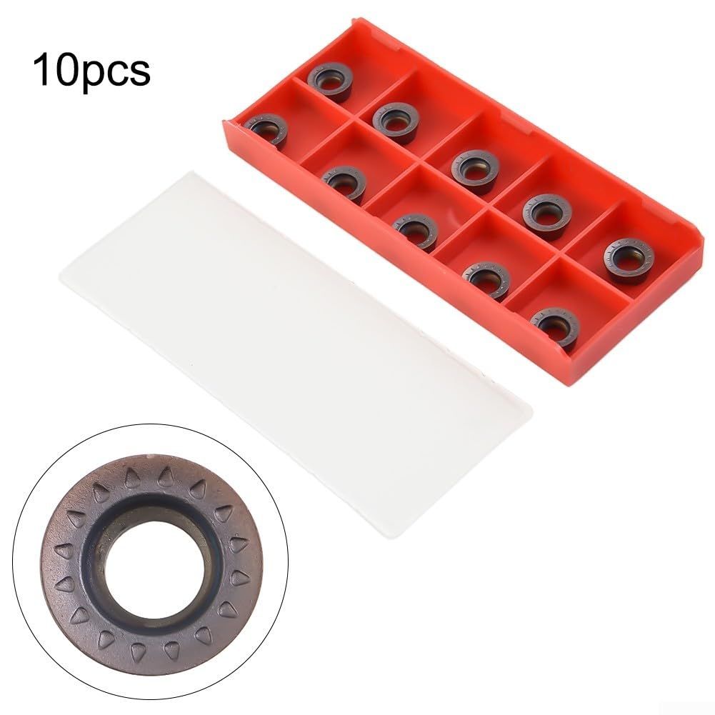 Inserti in carburo RPMT10T3MOE VP15TF, 10 pezzi per tornio di precisione