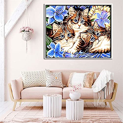 Kit Diamant Peinture Grand Format 70x120 - Strass Complet Mosaïque Image Chatons Adulte - 2